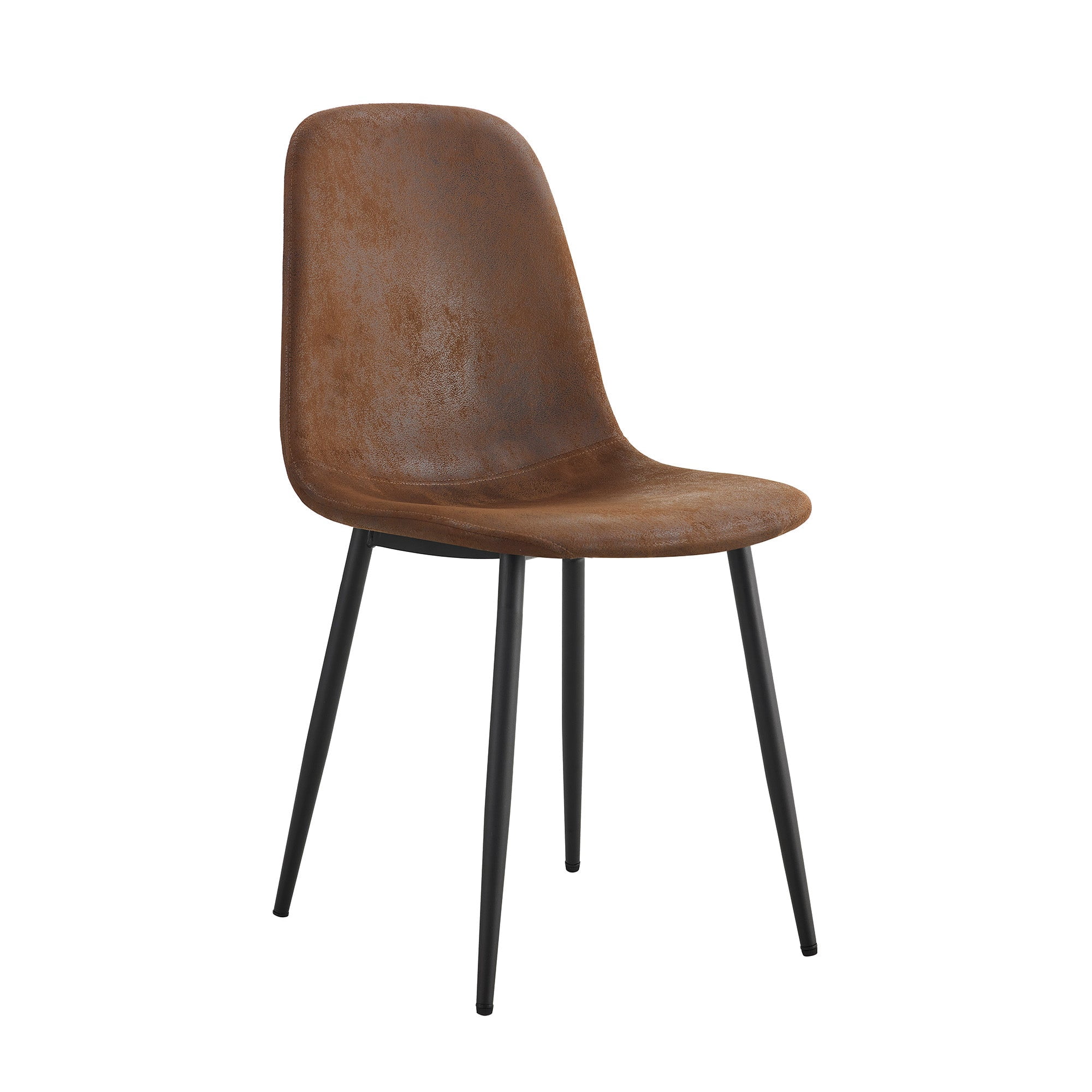 Sailvan Modern Linen Fabric Dining Chairs, 4-Pack, Sturdy Metal Legs with Anti-Slip Feet