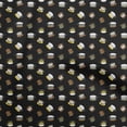 thumbnail image 1 of oneOone Velvet Black Fabric Utensils Tea Cups Craft Projects Decor Fabric Printed By The Yard 58 Inch Wide, 1 of 4