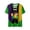Tops-A57Multicolor, variant on LEKWK Mardi Gras Shirts Tuxedo Jester Mask Print Short Sleeve Graphic Tees Crew Neck Regular Fit Casual Party Holiday Trendy Wear