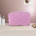 thumbnail image 5 of Unique Bargains 1 Pc Lady Portable Make Up Organizer Case for Outdoor Activities Light Purple Polyester, 5 of 6