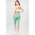 thumbnail image 3 of Women's Active Lattice Capri Cutout Workout Leggings - DUSTY JADE, M, 3 of 4