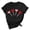 Black, variant on Charella Short Sleeve Shirts for Women Valentines Day Gifts Crewneck Fashion Print T-shirts Loose Fit Tops,White,XL