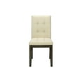 thumbnail image 4 of Monarch Specialties Dining Chair, 37" Height, Set Of 2, Upholstered, Dining Room, Kitchen, Cream Fabric, Grey Solid Wood, Transitional, 4 of 9