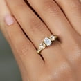 thumbnail image 4 of Gem Stone King 18K Yellow Gold Plated Silver Peach Morganite Ring Set with Moissanite (1.82 Cttw) (Size 9), 4 of 6