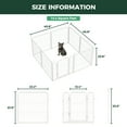thumbnail image 7 of FXW Aster Dog Playpen Designed for Courtyard, RV Camping, 24" 8 Panels for Small Dogs, White, 7 of 7