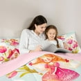 thumbnail image 5 of Castle Fairy Girls Cartoon Fairy Twin Comforter Sets,Cute Floral Castle Bedding Set, 5 of 8
