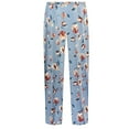 thumbnail image 1 of Plus size 6x Tall Blue Fields Designer Print Slinky TapeBlack Pants, 1 of 4