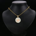 thumbnail image 2 of 14K 3C Gold Baptism Religious Charm Pendant | Tri Color Gold Religious Charm Pendant for Necklace Chain | Gift for Men Women | 20 x 18 MM | 2.2 grams, 2 of 9