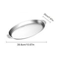 thumbnail image 6 of Shoreew Stainless Steel Roasting Pan with Handles Oval Grilled Fish Pan Multifunctional Baking Pan for Grilled Fish Turkey Lasagna, 6 of 6