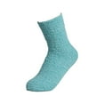thumbnail image 3 of Hontri Socks on Sale, Women's Solid Color 2 Pairs of Plush Socks Winter Solid Color Thickened Floor-Standing Sleeping Plush Socks 2 Pairs of Socks Blue, 3 of 3