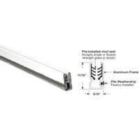 PRIME-LINE 11/16x5/16x72 Wh Wn Sash PL14179 Pack of 12