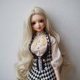thumbnail image 4 of Peluca de muñeca BJD 1/3 Cosplay de chica de anime, elegante cabellero 24-26cm para Night Lolita, para YOSD DIY accesorios Hugo pelucas de muñeca bjd, 4 of 8