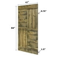 thumbnail image 2 of S Series 42in. X 84in. Aged Barrel Finished DIY Solid Wood  Sliding Barn Door With Hardware Kit - Assembly Required, 2 of 5