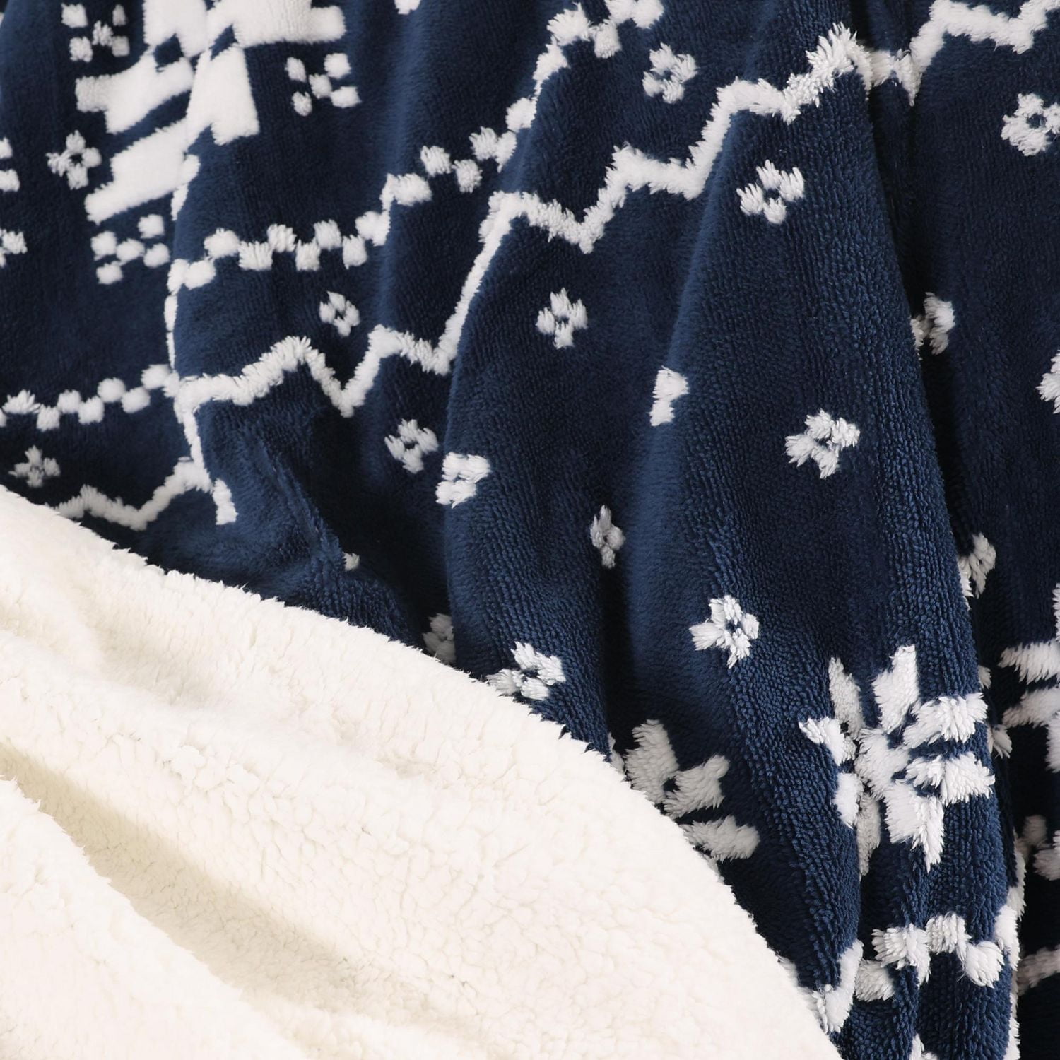 Couverture de noel, bleu 60po x 70po