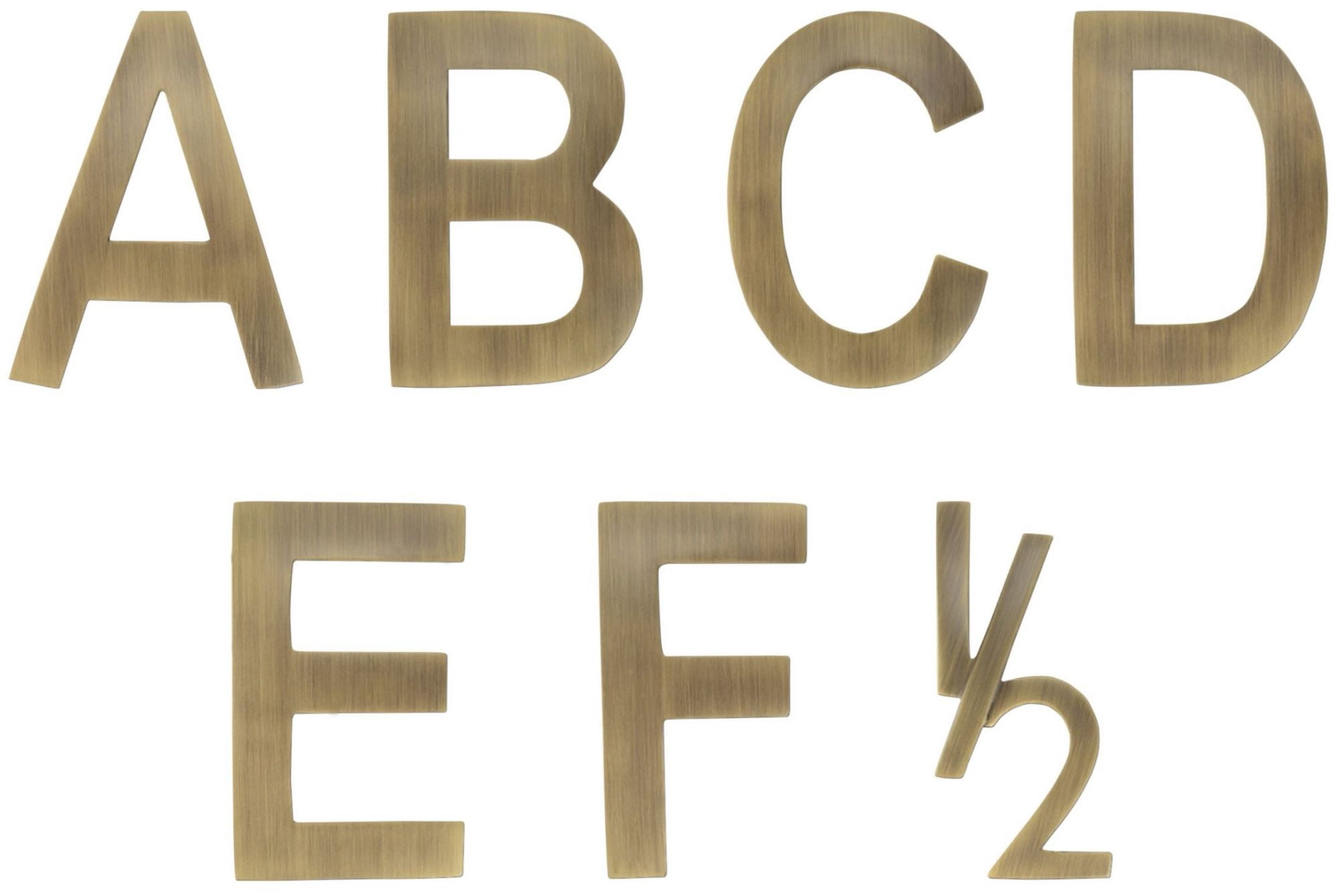 Architectural Mailboxes 3582DC-B 4 in. Brass Floating House Letter B, Dark Aged Copper