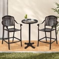 thumbnail image 4 of Costway 3 PCS Outdoor Cast Aluminum Round High Top Table & 2 Counter Height Bar Stools, 4 of 10
