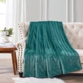 thumbnail image 5 of Home Soft Things Super Soft Decorative Throw Blanket - Dark Teal - 60" x 80" Jumbo, 5 of 7