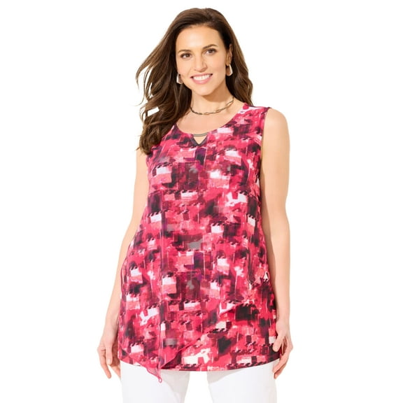 Catherines Women's Plus Size Monterey Mesh Tank