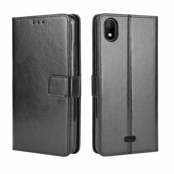 Funda tipo libro para WIKO Y61, cartera todo‑en‑uno, funda multifuncional con tarjetero y correa de muñeca desmontable