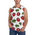 thumbnail image 3 of Uemuo Hand Drawn Strawberry Pattern Men's Sleeveless T-Shirt,Muscle Athletic Tank Top, Moisture-wicking Quick-dry Breathable Classic Tee Top for Gym Run Outdoor Sports-X-Large, 3 of 8