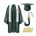 thumbnail image 1 of Odeerbi 1-10 Años Niños Niñas Vestido de Graduación Conjunto Color Sólido Vestido de Manga Larga Con Estoro, Gorra Y Bornilla Traje de 3 Piezas, 1 of 5