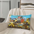thumbnail image 5 of Gukieu Different Construction Site Vehicles Print Plush Pillow Cover, Hidden Zipper Pillow Protector without Pillow Core, Suitable for Bedroom, Office, Car Decoration-14"x20", 5 of 6