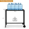 thumbnail image 3 of IVV 39.4 Inch Bar Table, Counter Height Pub Table, Narrow Rectangular Kitchen & Dining Table with Sturdy Metal Legs & Easy-to-Clean Top, Indoor/Outdoor Use for Patio Garden Bistro, Black, 3 of 8
