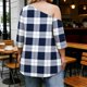 thumbnail image 2 of TaTaai Plus Size Printed Top Soft Breathable Women's Fashion Elegant Off-Shoulder Three-Quarter Sleeve Loose All Season Blouse Gift, 2 of 6