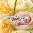 thumbnail image 1 of Gorgeous Minimalist 1.25 Carat Pear Cut Morganite And Diamond Moissanite Unique Engagement Ring, Affordable Wedding Ring in 10k Solid White Gold Gift For Her Love, 1 of 3