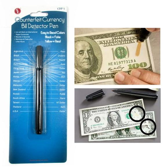 Smart Money Counterfeit Detector Tester Marker Pen Use On Fake Bills Checker !