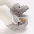 thumbnail image 6 of Infant Baby Fleece Booties Non-Skid On Slipper Winter Warm Soft Shoes Infant Round Toe Ankle Boots Crib Shoes, 6 of 9