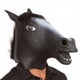 thumbnail image 1 of Máscara de caballo Brillar vestir cabeza de caballo de látex para adultos negro, 1 of 5