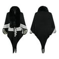 thumbnail image 4 of Brglopf Women's Faux Fur Shawls Wrap Warm Fringe Poncho Cape Open Front Cardigan Color Block Striped Clock Coats for Fall Winter, 4 of 4