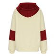 thumbnail image 4 of Color Block Hooded Sweatshirts for Women Oversize Fit Autumn Sweatshirt Pull-up Hoodie Streetwear with Pockets Gym Workout Athleisure Casual Essentials Plus Size, 4 of 5