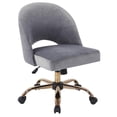 thumbnail image 1 of Lula Office Chair in Moonlit Gray Fabric with Rose Gold Base, 1 of 7