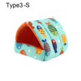 thumbnail image 1 of Colorful Winter Rabbit Squirrel Mini Cage Small Animal Sleeping Bed Hamster House Guinea Pig Nest Warm Mat TYPE3-S, 1 of 1