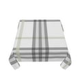 thumbnail image 6 of ZNDUO Square Waterproof Table Cloth, Washable Wrinkle Resistant Grey Checkered Lines Pattern Polyester Table Cover, 54"x54", 6 of 8
