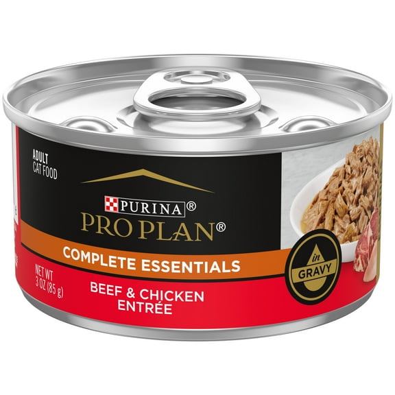 Purina Pro Plan Beef & Chicken Cat Food, 3 oz Cans (24 Pack)