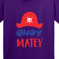 thumbnail image 4 of Inktastic Ahoy Matey, Pirate Hat, Skull and Bones, Pirates Youth T-Shirt, 4 of 5