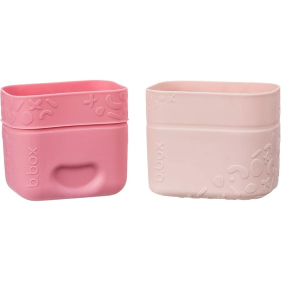 b.box Silicone Snack Cup (2-pack): Divider for Bento Box & Lunch Box, Ideal for Separating & Containing Foods, Dishwasher, Microwave, Oven and Freezer safe (berry)