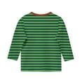 thumbnail image 5 of Ndbuld Girls' Long Sleeve Tees Kids T-Shirts Soft Toddler Girls Crewneck T-Shirts Rollbacks Green 110cm/43in 3Y, 5 of 5