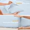thumbnail image 3 of Sasttie Queen Size Comforter Set, 7-Piece Bed in a Bag, Pintuck Bedding Sets for All Season, Light Blue, 3 of 8