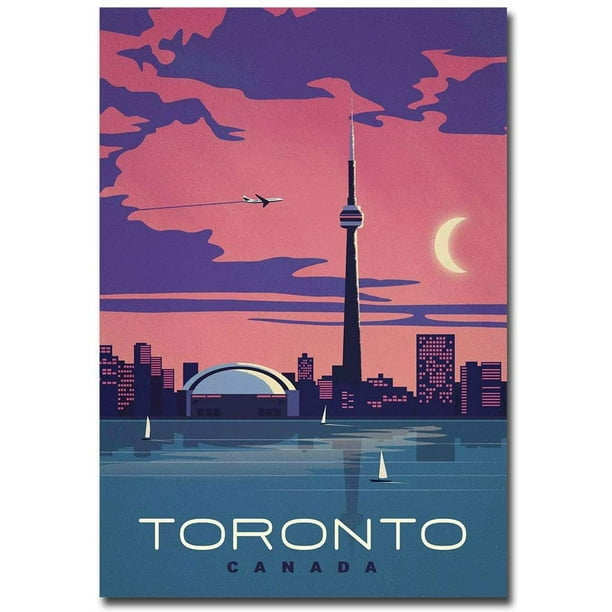 Toronto Canada Vintage Travel Art Size 2 5 X 3 5 Walmart Com Walmart Com