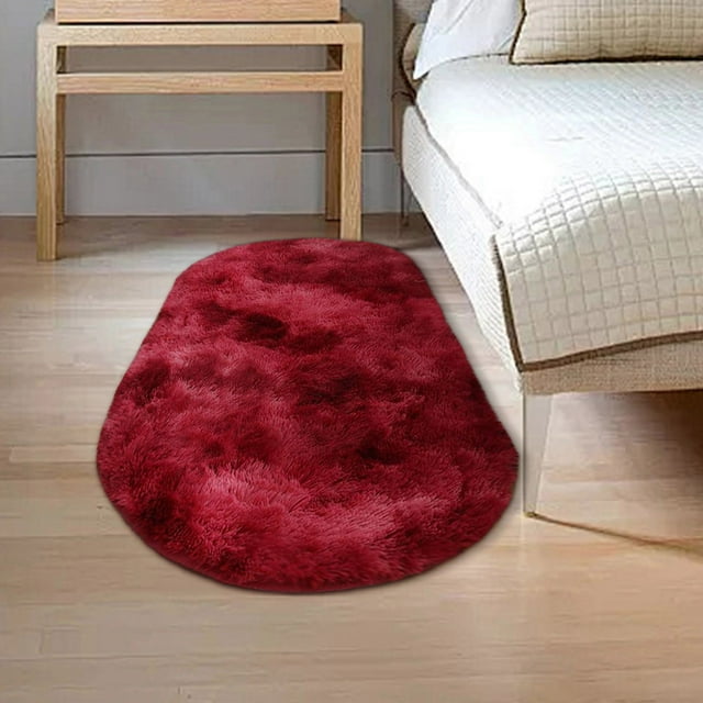 Boovnll Rugs for Bedroom, Super Soft & Cozy Tie-Dyed Plush Throw Rugs, Non Slip & Non Shedding Bedside Bedroom Rug, for Living Room, Bedroom, Home Decor, Area Rug - 2x5.9Ft