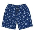 thumbnail image 4 of Bixox Men's Nautical Anchors printing Casual Classic Fit Short Summer Beach Shorts, 4 of 6