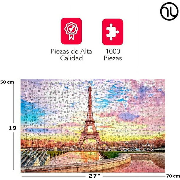 Yunlus Puzzle De 1000 Piezas – Calle París, Difícil Y Desafiante Para Adultos Y Aficionados