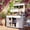 White, variant on Sailvan 66" Wood Potting Bench Table with Hutch,Outdoor Kitchen Island Garden Workstation with 6 Drawers,2 Cabinets & Side Hooks White