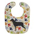 thumbnail image 1 of Carolines Treasures BB6371BIB Rottweiler Pawprints Baby Bib, 1 of 3