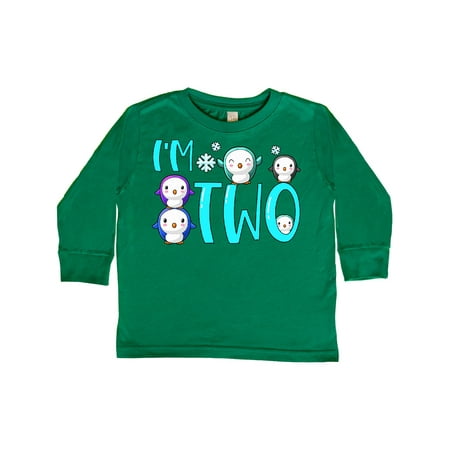 

Inktastic I m 2 Cute Penguin Birthday Party Gift Toddler Boy or Toddler Girl Long Sleeve T-Shirt