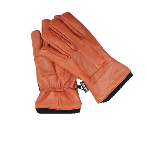 Winter Gloves- Men- Supple Leather- 3M Fleece Insulated- Elegant Style- Comfortable and Soft- Touchscreen- Size Medium -by North Gloves